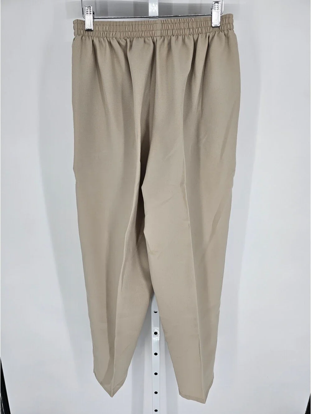 Vintage 1990s Sheridan Square Womens Sz 12 Pull On Dress Pants Solid beige